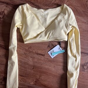 SASKI butter long sleeve crop top